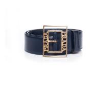 Prada Vintage Pre-owned leather belt Blue, Dam