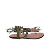 Aquazzura Pre-owned Pre-owned Mocka sandaler Green, Dam