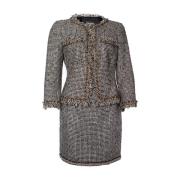 Chanel Vintage Begagnade Dres Gray, Dam