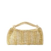 Cult Gaia Hera Axelremsväska - Raffia - Guld Yellow, Dam