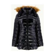 Jott Quiltad Parka i Svart Black, Dam