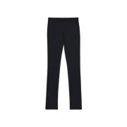 Helmut Lang Elastiska bomulls chinos med dragkedja Black, Dam