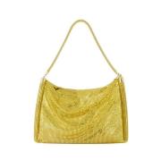 Paco Rabanne Liten Pixel Tube Hobo Väska - Metallisk Guld Yellow, Dam