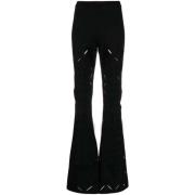 Versace Svarta byxor med utskärningar och flare Black, Dam