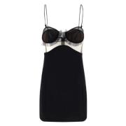 Nensi Dojaka Svart Rynkad Bustier Miniklänning Black, Dam