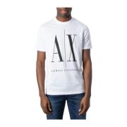 Armani Exchange Logo AX T-shirt White, Herr