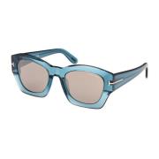 Tom Ford Transparenta fyrkantiga solglasögon Blue, Dam