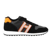 Hogan Svarta Mocka och Tekniska Tyg Sneakers Black, Herr