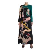 Dolce & Gabbana Multifärgad A-linje Maxiklänning Multicolor, Dam