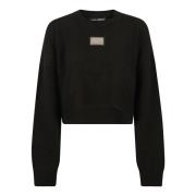 Dolce & Gabbana Svarta Tröjor - Pull Girocollo Black, Dam