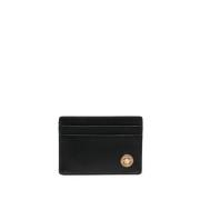 Versace Svart Plånbok med Graverad Logotyp Black, Herr
