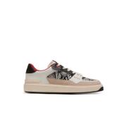 Balmain B-Court Flip sneakers i ormskinnseffekt i läder och mocka Mult...