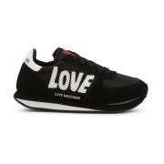 Love Moschino Broderade rundtå sneakers Black, Dam