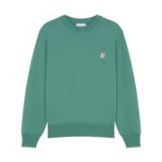 Maison Kitsuné Fox Head Patch Sweatshirt (Teal Grey) Green, Herr