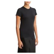 Vince Klassisk Rund Hals T-Shirt Black, Dam