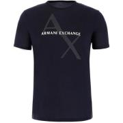 Armani Exchange Normal Passform T-Shirt Blue, Herr