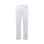 Re/Done Högmidjade vita jeans White, Dam