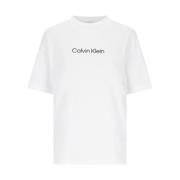 Calvin Klein Vit Logotyp T-shirt White, Dam