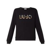 Liu Jo Stilren Basic Sweatshirt Black, Dam