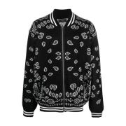 Alanui Svart Bomullstickad Paisley Kappa Black, Herr