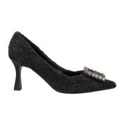 Roberto Festa Nero Bouclé Pumps Black, Dam