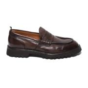 Green George Vintage Brun Läder Moccasins Brown, Herr