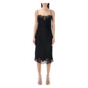 Stella McCartney Elegant Svart Spetsklänning Aw23 Black, Dam