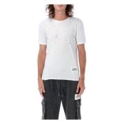 Dolce & Gabbana Randig Crewneck T-shirt Uppgradering - Vit White, Herr