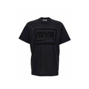 Versace Jeans Couture Svarta T-shirts och Polos med Logo Print Black, ...