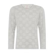 Skovhuus Prickig O-Neck Pullover Blus Gray, Dam