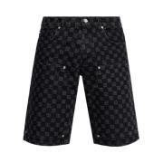 Misbhv ;Monogram; denimshorts Black, Herr