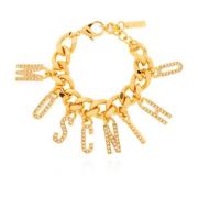 Moschino Armband med logotyp Yellow, Dam