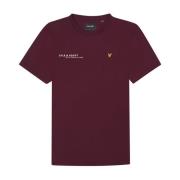 Lyle & Scott Koordinat Tryck T-Shirt Purple, Herr