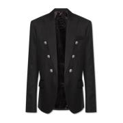 Balmain Blazer med spetsiga slag Black, Herr