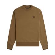 Fred Perry Brun Bomulls Sweatshirt för Män Brown, Herr