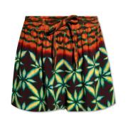 Ulla Johnson Mönstrade shorts i Clementine Green, Dam