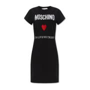 Moschino Klänning med logotyp Black, Dam