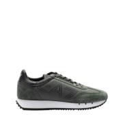 Emporio Armani EA7 Gröna aslappnade textilsneakers för män Green, Herr