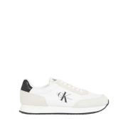 Calvin Klein Jeans Casual ita Textil Sneakers för Män White, Herr