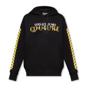 Versace Jeans Couture Tryckt huvtröja Black, Herr