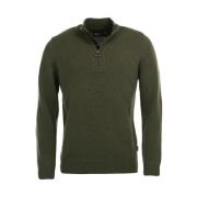 Barbour Holden Half Zip - Oliv Green, Herr