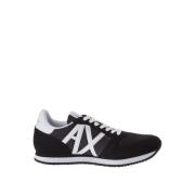 Armani Exchange Svarta Sneakers för Män Black, Herr