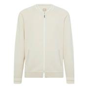 Boggi Milano Stickad bomberjacka i bomull, siden och cashmere Beige, H...