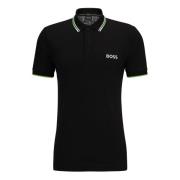 Hugo Boss Original Regular Fit Polo med Kontrastlogo Black, Herr