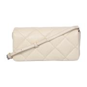 Stand Studio Diamantquiltad Crossbody-väska White, Dam