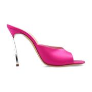 Casadei ‘Blade’ klackmules i satin Pink, Dam