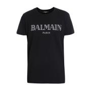 Balmain T-shirt med Paris-tryck Gray, Herr