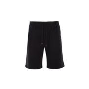 Saint Laurent Oversized Jogging Shorts med Logo Broderi Black, Herr