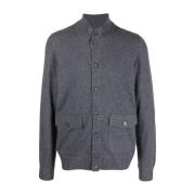 Barba Lyxig Cashmere Cardigan Gray, Herr