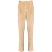 Incotex Smal Corduroy Bomullsbyxa Beige, Herr